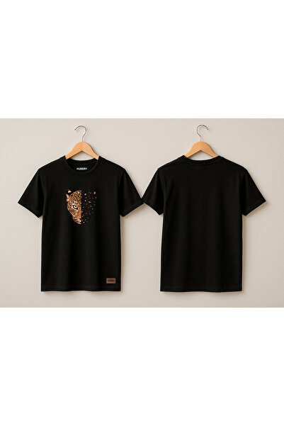 HUBERYWEAR Дамска тениска с лежерна кройка и леопардов принт – HUBERY