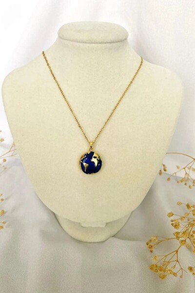 Lynare Dünya Desenli Gold Renk Açılabilir Kapaklı Fotoğraf Koyulabilen Çelik ...