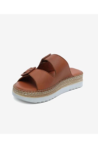 Greyder Kadın Taba Hakiki Deri Terlik 5Y2TT50757