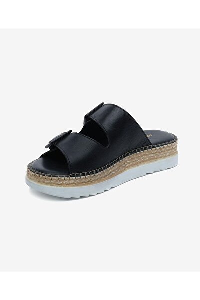 Greyder Kadın Siyah Hakiki Deri Terlik 5Y2TT50757