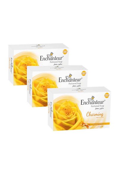 ENCHANTEUR Charming Perfumed Soap Value Pack – 3 x 125g, Long-Lasting Fragrance