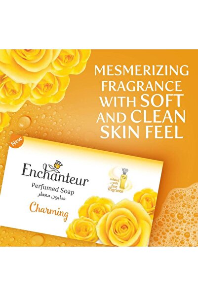 ENCHANTEUR Charming Perfumed Soap Value Pack – 3 x 125g, Long-Lasting Fragrance