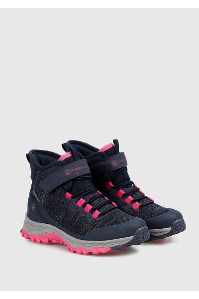 Hammer Jack Tega Waterproof Navy Blue Fuchsia Outdoor Boy Boots