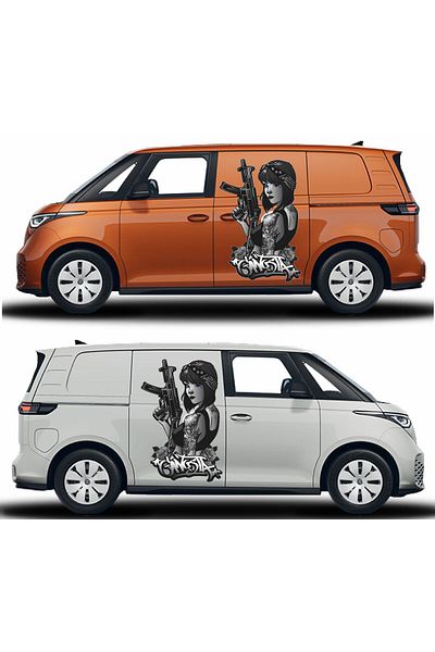 stickerusta Mafia  Blue Eyed Girl Car Auto Motorcycle Caravan Sticker 00064