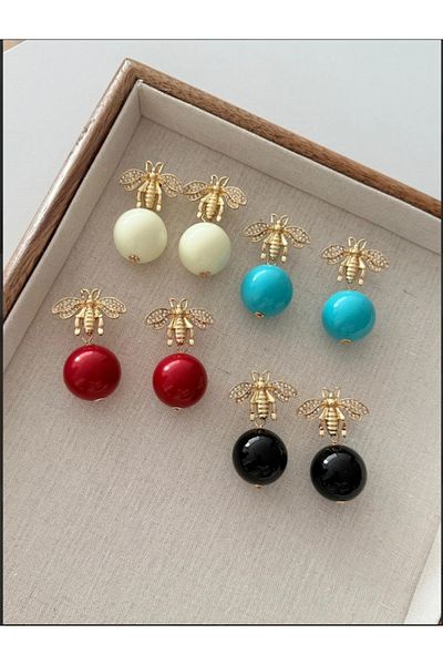 naaksesuar Brand Model Bee Earring Cream