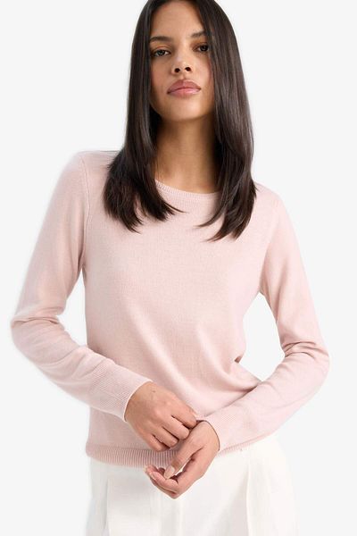 DeFacto Pulover de tricotaj cu decolteu rotund Regular Fit F7091AZ25WN
