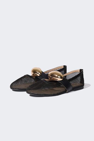 DeFacto Women's Flat Sole Mesh Ballerinas E2407Ax25Sm