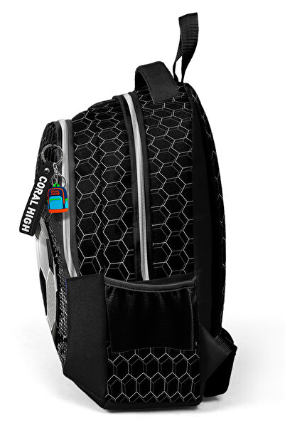 Coral High Kids Football Patterned Three Compartment School Backpack 23653