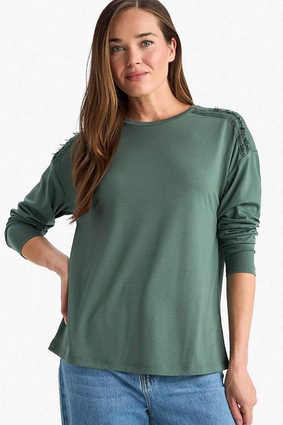 DeFacto Regular Fit Crew Neck Basic Plain Long Sleeve T-Shirt E9905Ax25Sm