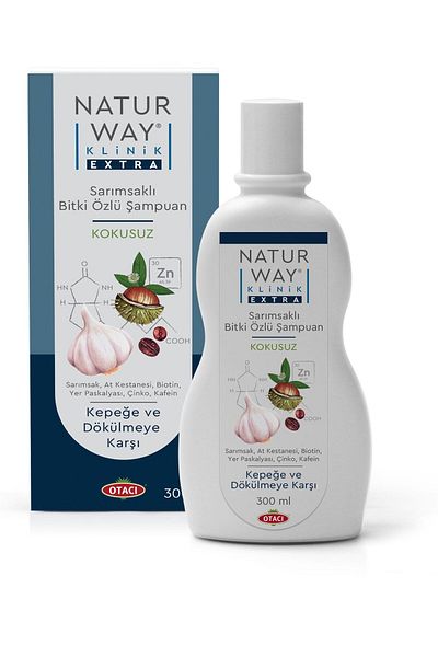 Otacı Naturway Klinik Extra Garlic Plant Extract Unscented Shampoo 300 ml