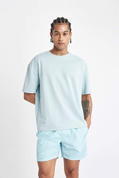 DeFacto Desenli Kısa Boy Deniz Şortu D4519AX24HS