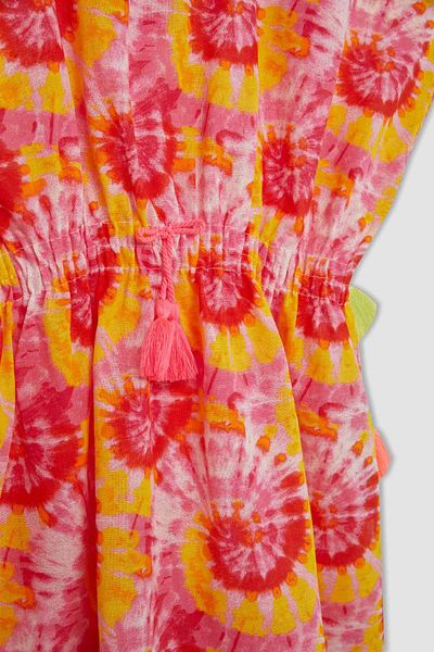 DeFacto Rochie de plajă pentru fete cu modele batik - C1364A824SM