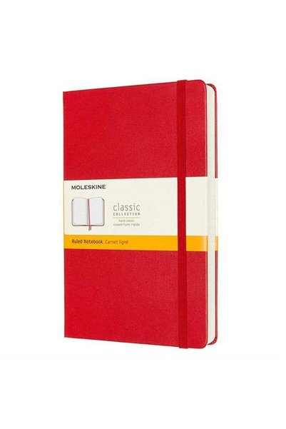 Moleskine Lg Çizgili Kalın Kırmızı Defter L Boy Sert Kapak