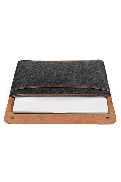 MegaGear Γνήσιο δέρμα και με επένδυση από τσόχα (13,3 ίντσες) Θήκη Macbook Pro Καφέ