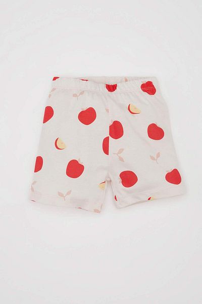 DeFacto Baby Girls Pajamas Set Fruit Pattern Combed Cotton Short Sleeve Top Shorts C0970A524Hs