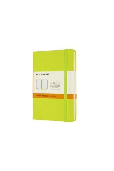 Moleskine Striped Lemon Green Notebook Pocket Size Hard Cover