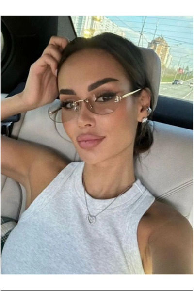 BluePepper FENDYY Pembe GÜNEŞ GÖZLÜĞÜ Oval Çerçeve Pembe Cam Renkli 52 ekartman