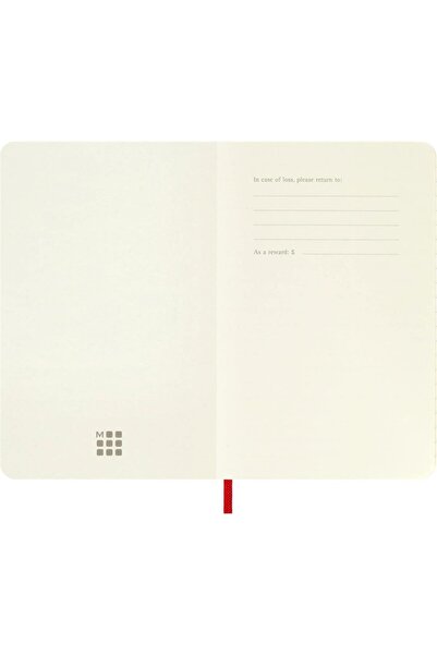 Moleskine Striped Red Notebook Pocket Size Soft Cover