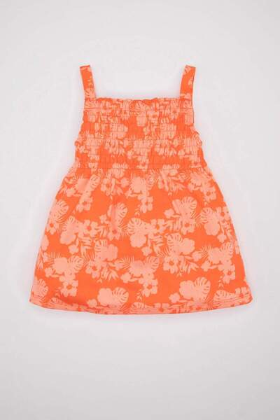DeFacto Kız Bebek Çiçekli Kolsuz Elbise D0912a524sm
