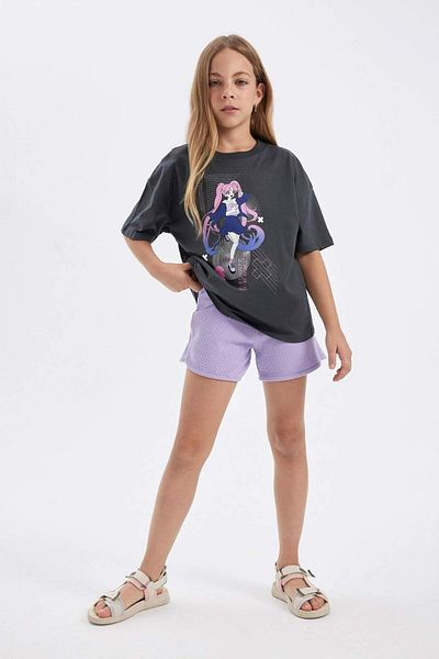 DeFacto Waffle Patterned Girl's Shorts - D0903A824HS