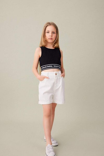 DeFacto Tricou pentru fete cu gât crew - C4719A824SM