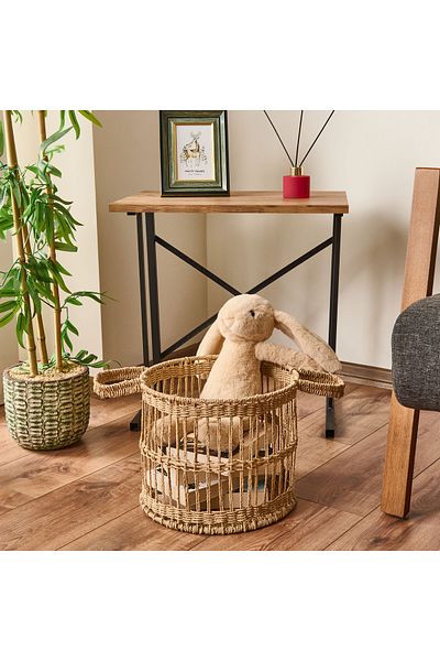 Simple Living سلة ديكور سيلو ليمون - بيج - 30x25 سم
