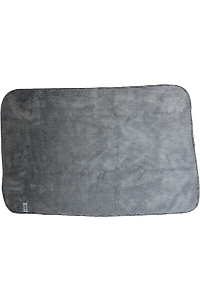 Spark (1 Adet) 2316 Mikrofiber Peluş Oto Kurulama Ve Temizlik Bezi Büyük Boy 60x90 Cm. Gri