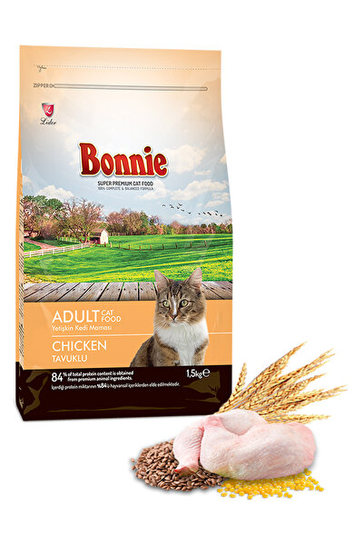 Bonnie Tavuklu Yetişkin Kedi Maması 1,5 Kg