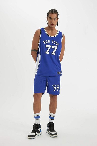 DeFacto DeFactoFit - Crew Neck Printed Sports Athlete C2417AX24SM, Heavy Fabric