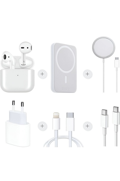 Ebotek Sbz Apple İphone 6 Parça Tam Takım Set Bluetooth Kulaklık ve Şarj Seti ve Magsafe Seti