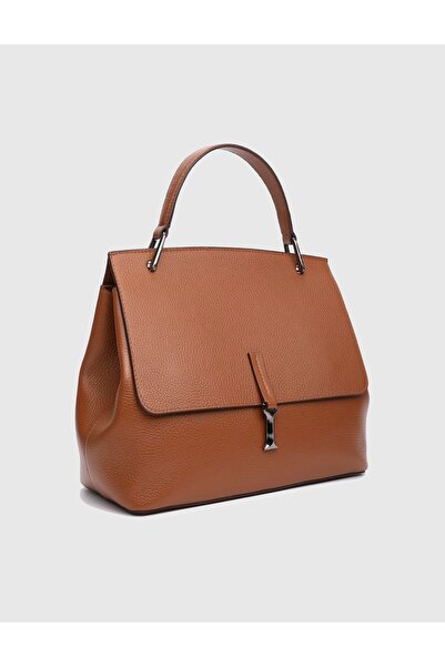 İLVİ Aires Hakiki Floter Deri Taba Kadın El Çantası
