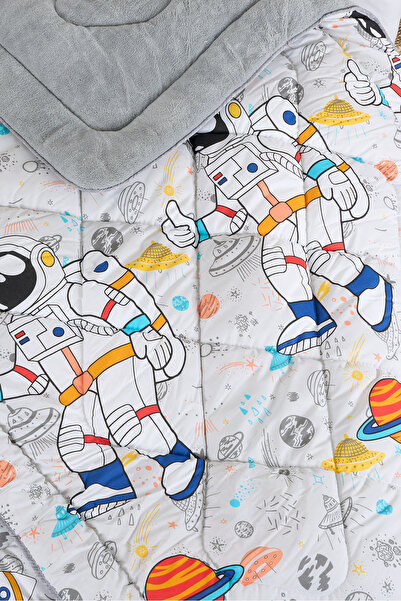 Sudemhome Одномісний двосторонній розкішний ковдра Welsoft Elite М'яка полярна ковдра та наволочка Astronaut Grey