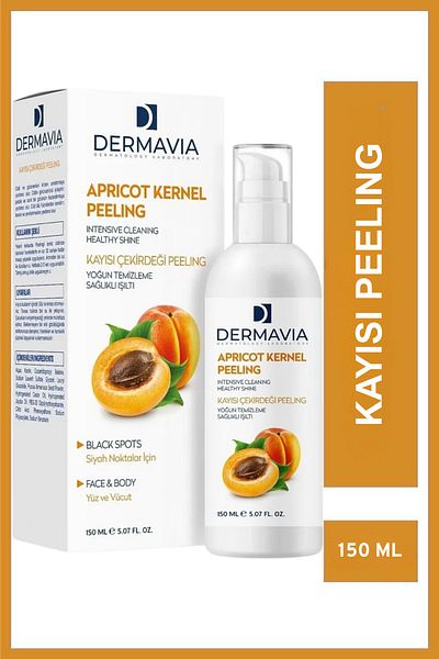 Dermavia Apricot Kernel Peeling 150 ml – Anti-Blackhead Face and Body Cleanser