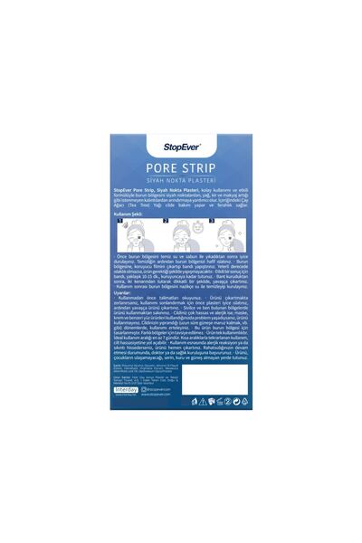 StopEver Pore Strip Siyah Nokta Plasteri 1 Paket 6 Adet Plaster
