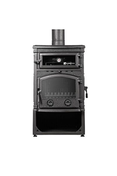 flamestove Sirius Mega YK Style Tek Camlı Yan Kapaklı Kuzineli Odunluklu Dökü...