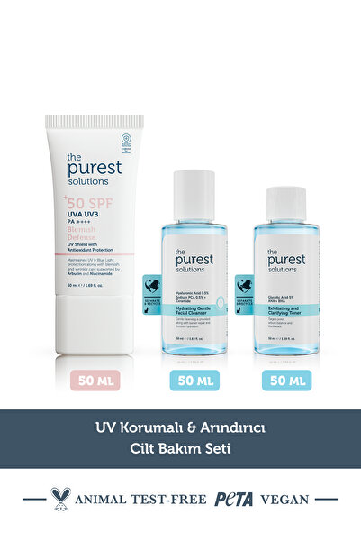 The Purest Solutions UV Korumalı & Arındırıcı Cilt Bakım Seti