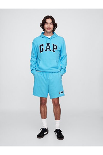 GAP Erkek Mavi Relaxed Logo Şort