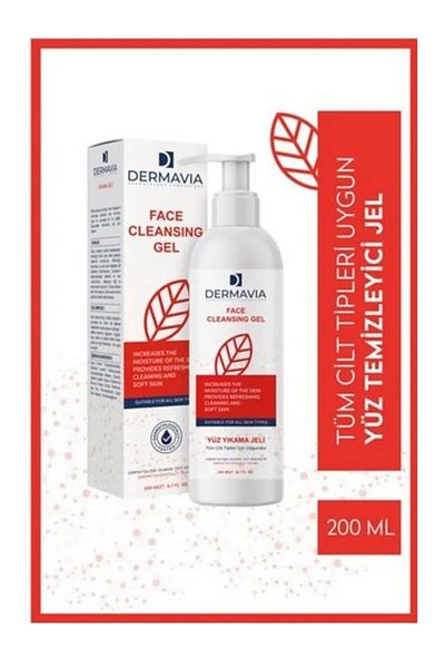 Dermavia Lactic Acid Face Wash Gel 200 ml - Anti-Acne, Moisturizing and Effect