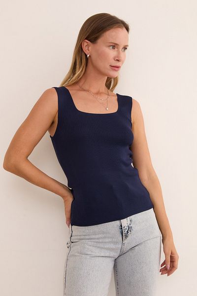Fulla Moda Bluză de bază cu gât pătrat
