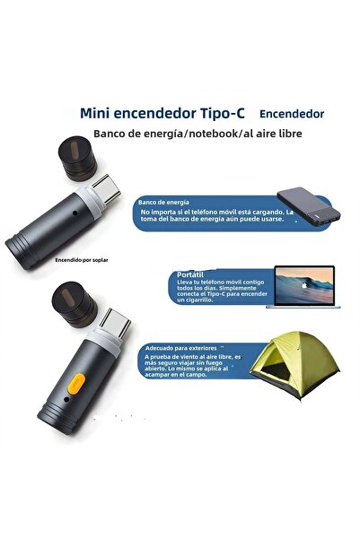 Mmctech Type-C Bağlantılı Elektronik Çakmak Tekefon Ve Power Banka Uyumlu