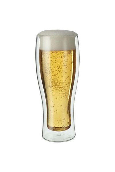 ZWILLING Sorrento Double Glazed 2-Piece Beer Cup, 414 Ml, Glass, Clear Glass