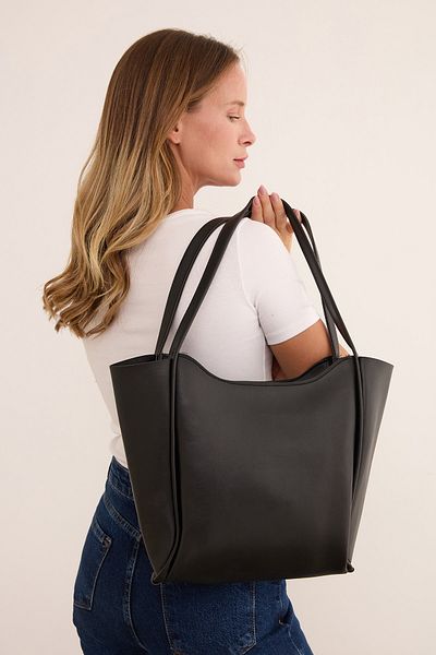 Fulla Moda Faux Leather Zippered Shoulder Bag