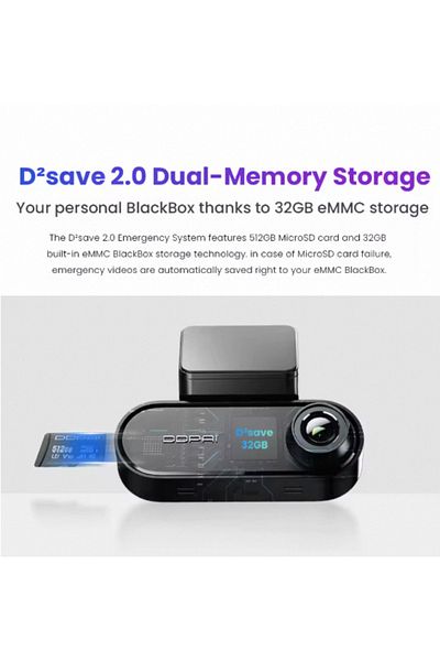 Choice 32g N5 Dual DDPAI 4K Dash Cam Dual Front and Rear 4K Ultra HD Resolution AI Dash Camera NO SD Card
