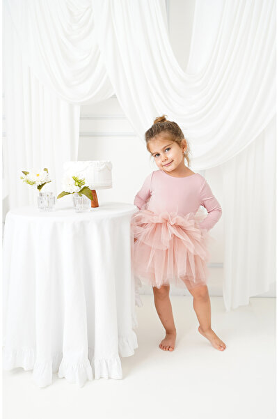 My Baby By Merry فستان راقصة الباليه منفوش بتفاصيل زهرية للفتيات الصغيرات بال...
