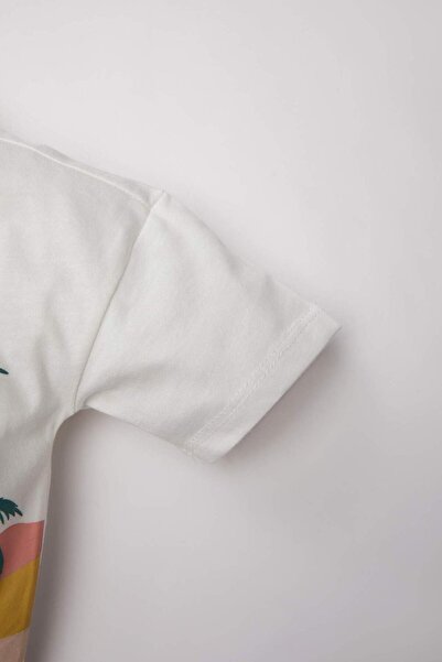 DeFacto Baby Boy Crew Neck Printed Short Sleeve T-Shirt C9098A524Sm