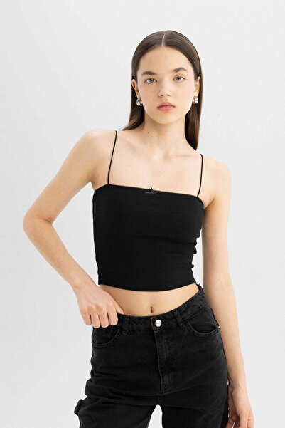 DeFacto Καλοκαιρινό εφαρμοστό καμιζόλα με λεπτό λουράκι D1382AX24SM