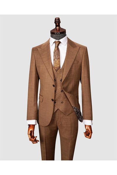 echol Ech.2359 Self-Patterned Vest Suit