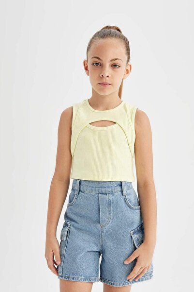 DeFacto Kız Çocuk Bisiklet Yaka Atlet C4718A824SM