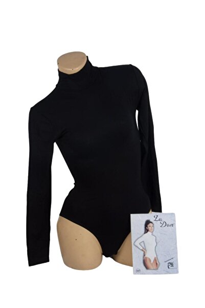 LA DON Ladon Віскозний трикотаж з лікрам, з високим коміром і гачками, боді 307