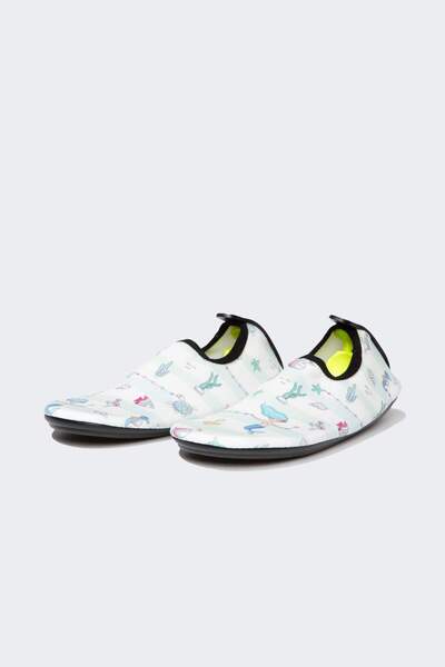 DeFacto Girls' Printed Sea Shoes D5209A824Sm